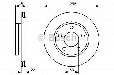 BOSCH 0986479463 -  Тормозной диск