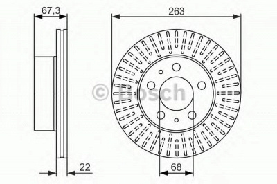 BOSCH 0986479480 -  Тормозной диск