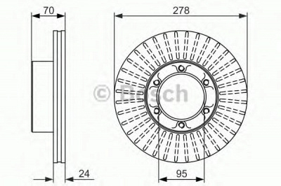 BOSCH 0986479488 -  Тормозной диск