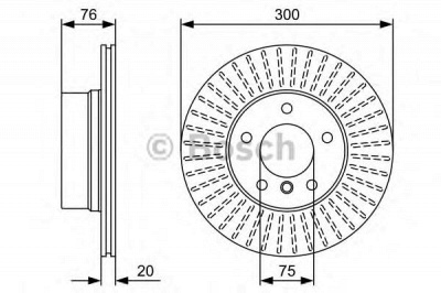 BOSCH 0986479497 -  Тормозной диск