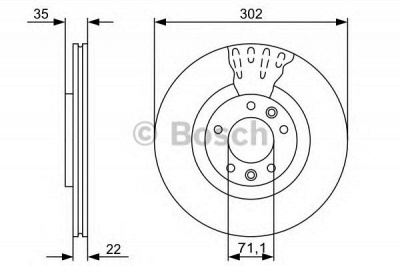 BOSCH 0986479500 -  Тормозной диск