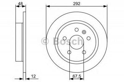 BOSCH 0986479513 -  Тормозной диск