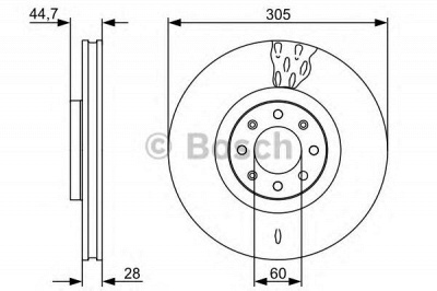 BOSCH 0986479531 -  Тормозной диск