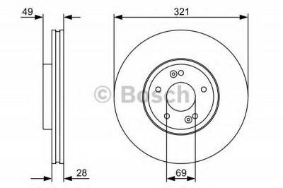 BOSCH 0986479536 -  Тормозной диск