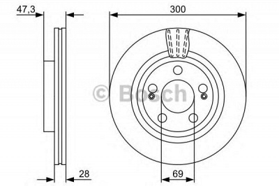 BOSCH 0986479537 -  Тормозной диск