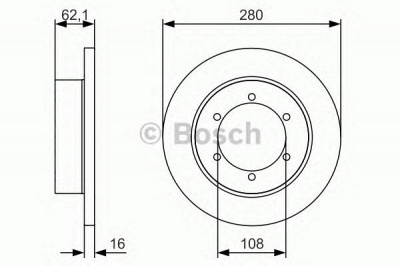 BOSCH 0986479539 -  Тормозной диск
