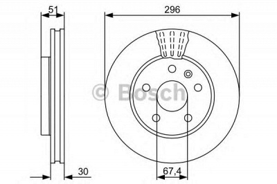 BOSCH 0986479543 -  Тормозной диск