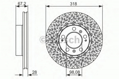 BOSCH 0986479550 -  Тормозной диск