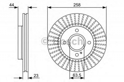 BOSCH 0986479566 -  Тормозной диск