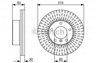 BOSCH 0986479568 -  Тормозной диск