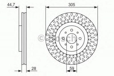 BOSCH 0986479570 -  Тормозной диск