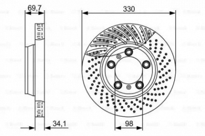 BOSCH 0986479580 -  Тормозной диск