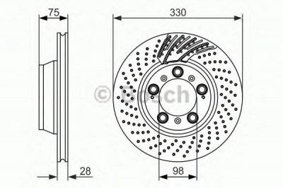 BOSCH 0986479581 -  Тормозной диск