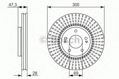 BOSCH 0986479595 -  Тормозной диск