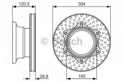 BOSCH 0986479601 -  Тормозной диск