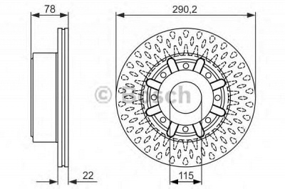 BOSCH 0986479610 -  Тормозной диск