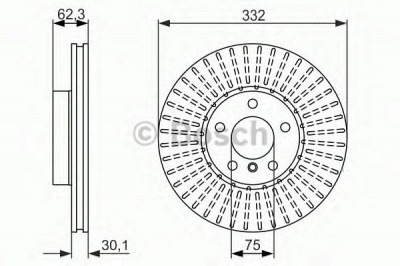 BOSCH 0986479624 -  Тормозной диск