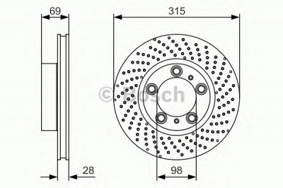 BOSCH 0986479630 -  Тормозной диск