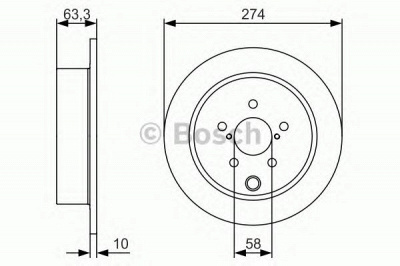 BOSCH 0986479634 -  Тормозной диск
