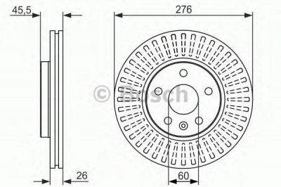 BOSCH 0986479643 -  Тормозной диск
