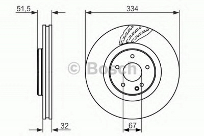BOSCH 0986479650 -  Тормозной диск