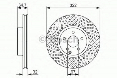 BOSCH 0986479652 -  Тормозной диск