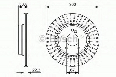BOSCH 0986479653 -  Тормозной диск