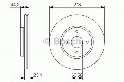 BOSCH 0986479659 -  Тормозной диск