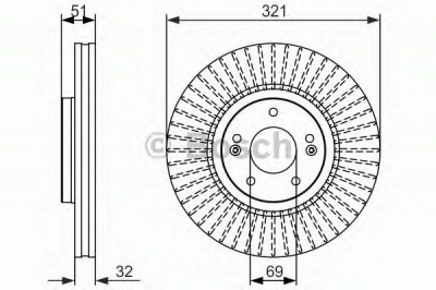 BOSCH 0986479692 -  Тормозной диск