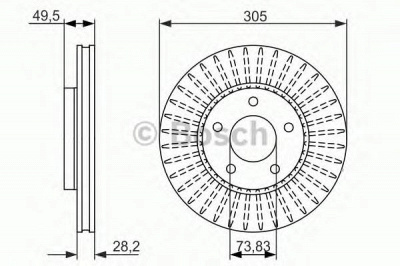 BOSCH 0986479698 -  Тормозной диск