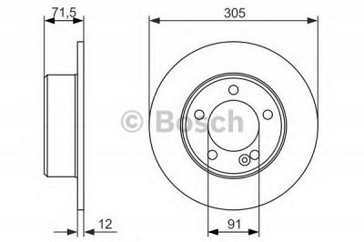 BOSCH 0986479714 -  Тормозной диск