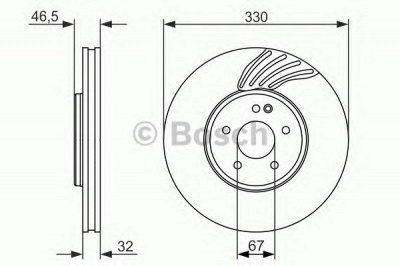 BOSCH 0986479719 -  Тормозной диск
