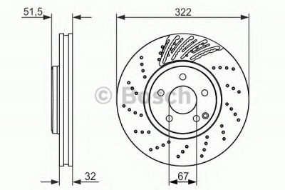 BOSCH 0986479720 -  Тормозной диск
