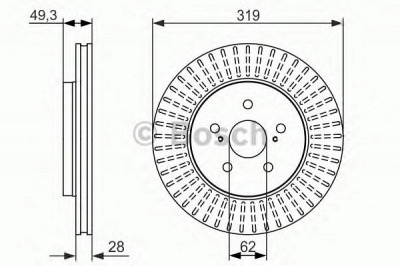 BOSCH 0986479722 -  Тормозной диск