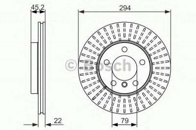 BOSCH 0986479725 -  Тормозной диск