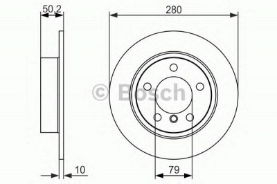 BOSCH 0986479728 -  Тормозной диск