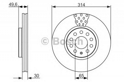 BOSCH 0986479735 -  Тормозной диск