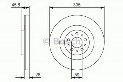 BOSCH 0986479736 -  Тормозной диск