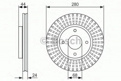 BOSCH 0986479737 -  Тормозной диск