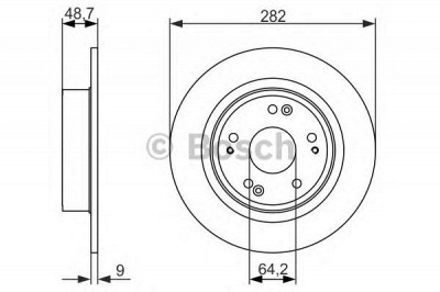 BOSCH 0986479738 -  Тормозной диск