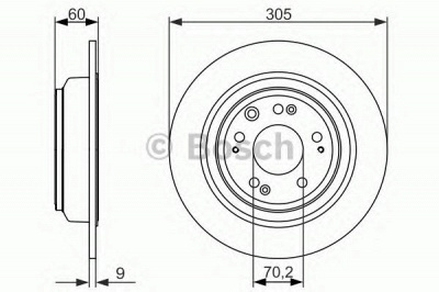 BOSCH 0986479740 -  Тормозной диск
