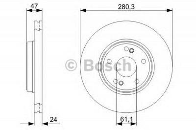 BOSCH 0986479743 -  Тормозной диск