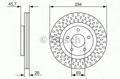 BOSCH 0986479751 -  Тормозной диск