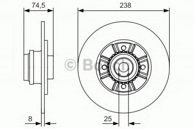 BOSCH 0986479760 -  Тормозной диск