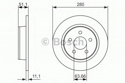 BOSCH 0986479762 -  Тормозной диск
