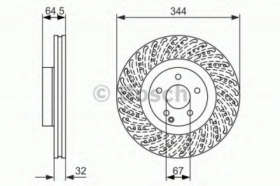 BOSCH 0986479764 -  Тормозной диск