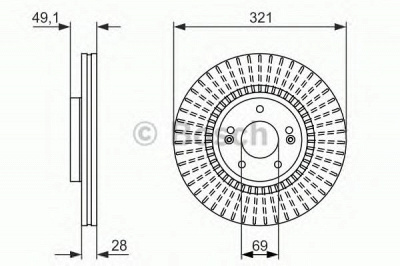 BOSCH 0986479786 -  Тормозной диск
