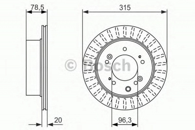 BOSCH 0986479793 -  Тормозной диск