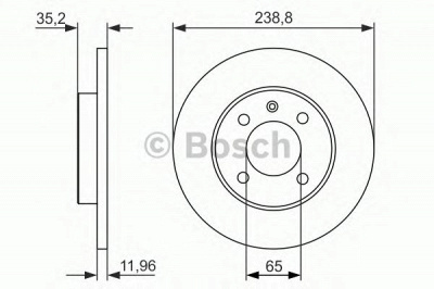 BOSCH 0986479825 -  Тормозной диск