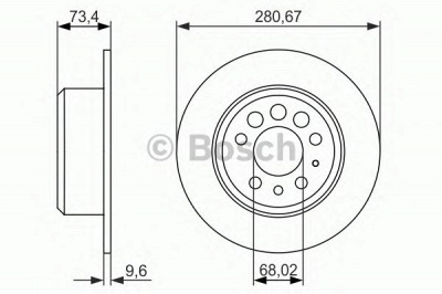 BOSCH 0986479835 -  Тормозной диск